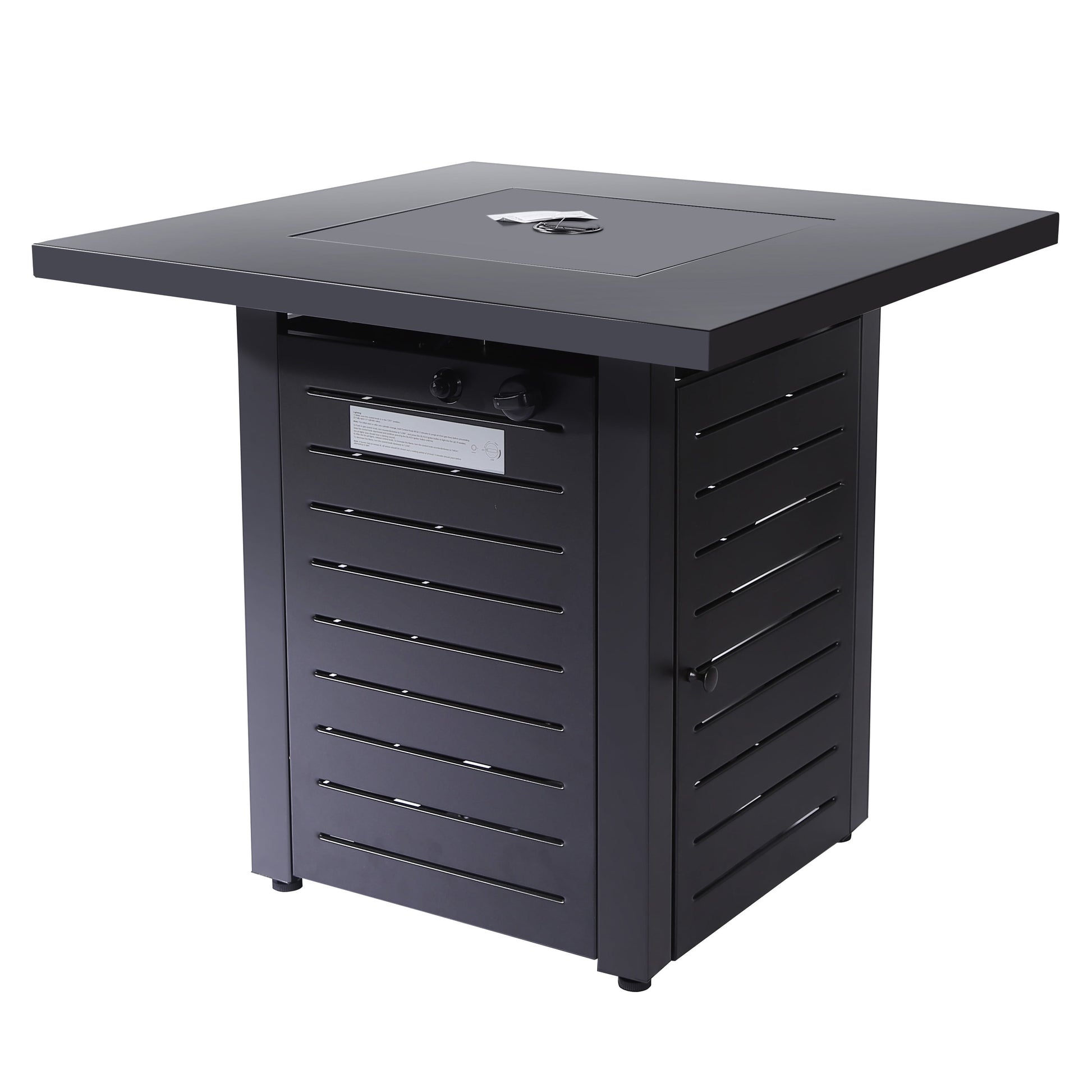 28In Square Gas Firepit
