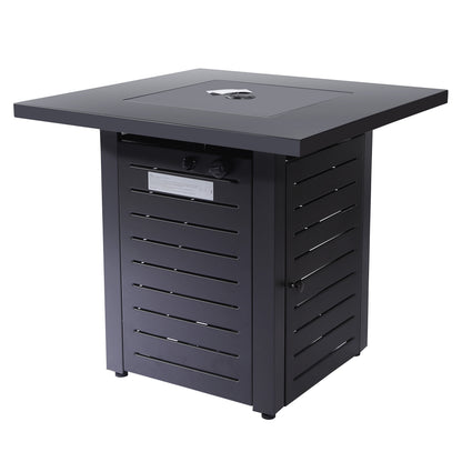 28In Square Gas Firepit