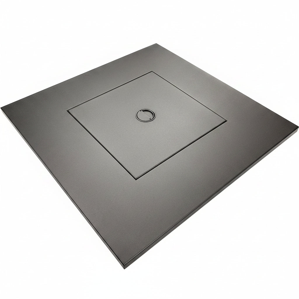 28In Square Gas Firepit