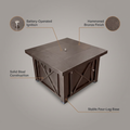 Outdoor Fire Pit in Hammered Bronze