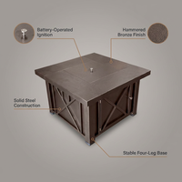 Outdoor Fire Pit in Hammered Bronze — Lifestyle