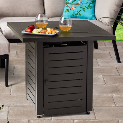 28In Square Gas Firepit