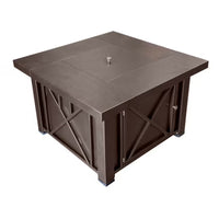Outdoor Fire Pit in Hammered Bronze