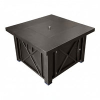 Outdoor Fire Pit in Hammered Bronze