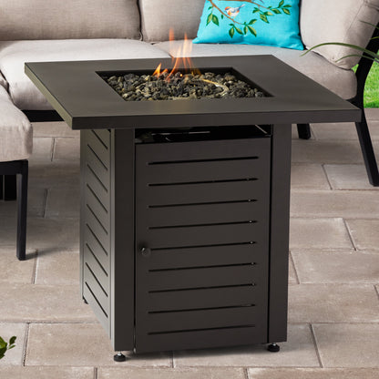28In Square Gas Firepit