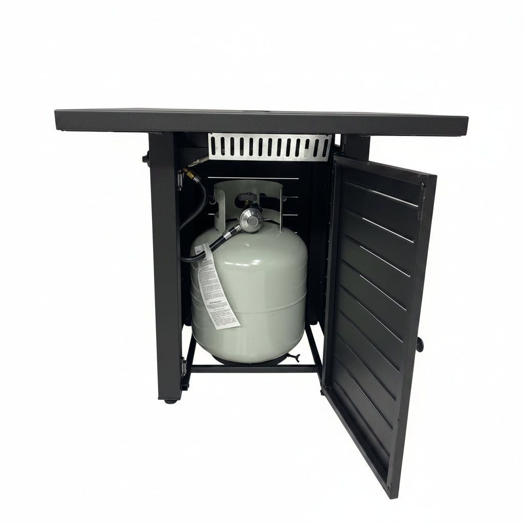 28In Square Gas Firepit