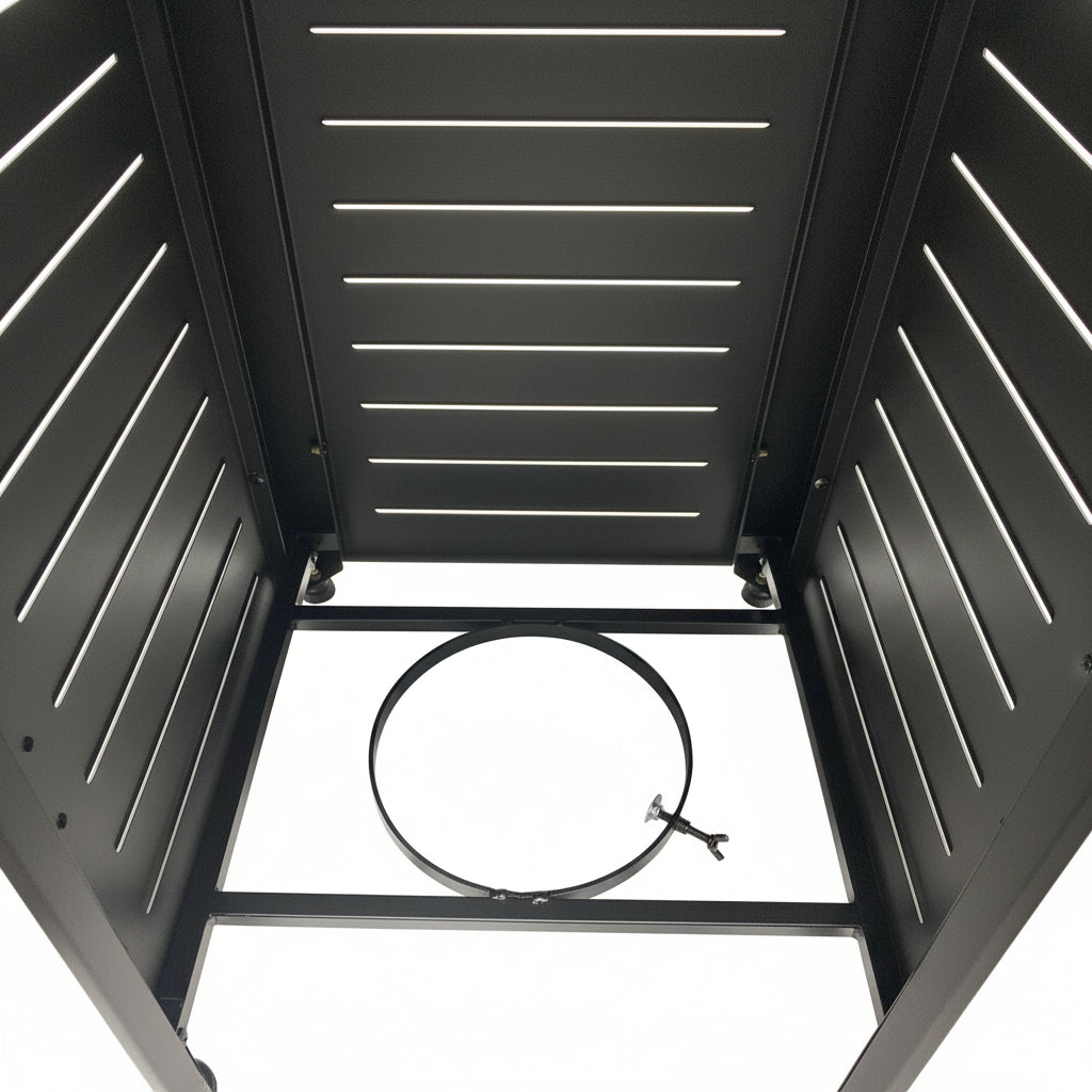 28In Square Gas Firepit