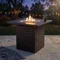 28In Square Gas Firepit