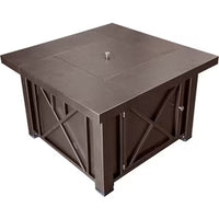Outdoor Fire Pit in Hammered Bronze