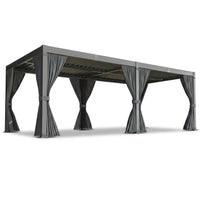 10X12/12X20Ft Louvered Pergola, Waterproof Roof All Weather Rust-Resistant Gazebo for Backyard Patio — Studio Shot