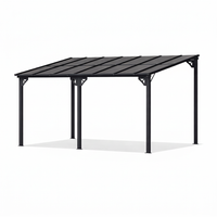 14 Ft. W X 10 Ft. D Aluminum Pergola with Canopy — Studio Shot